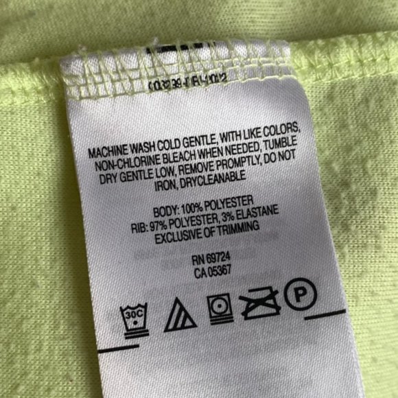 Columbia Neon Yellow Fleece Quarter Zip Long Sleeve Pullover - Picture 4 of 7